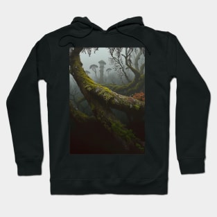 Moss and Lichen Growing on a Log Hoodie